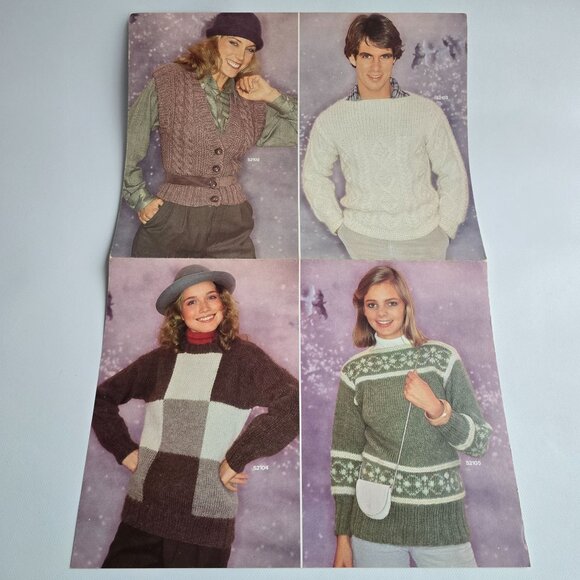 Vintage Unger Skol Yarn Knitting Pattern Book Vol 231 Sweaters & Accessories - Picture 15 of 16